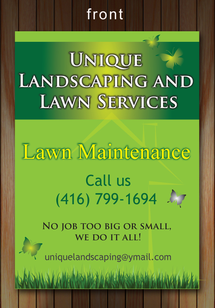 Flyer Design by Sbss for Unique Landscaping and Lawn Services | Design #1598500