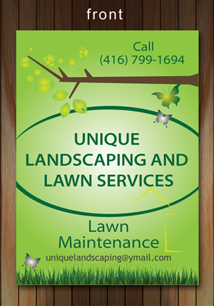 Flyer Design by Sbss for Unique Landscaping and Lawn Services | Design: #1598505