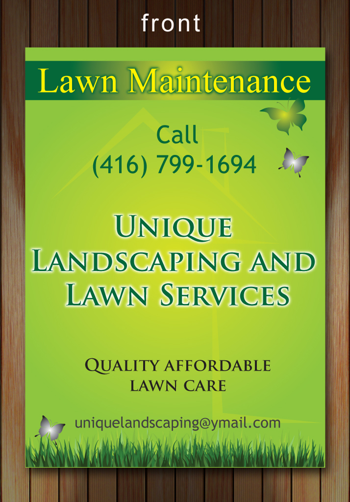 Diseño de Flyer por Sbss para Unique Landscaping and Lawn Services | Diseño #1598506