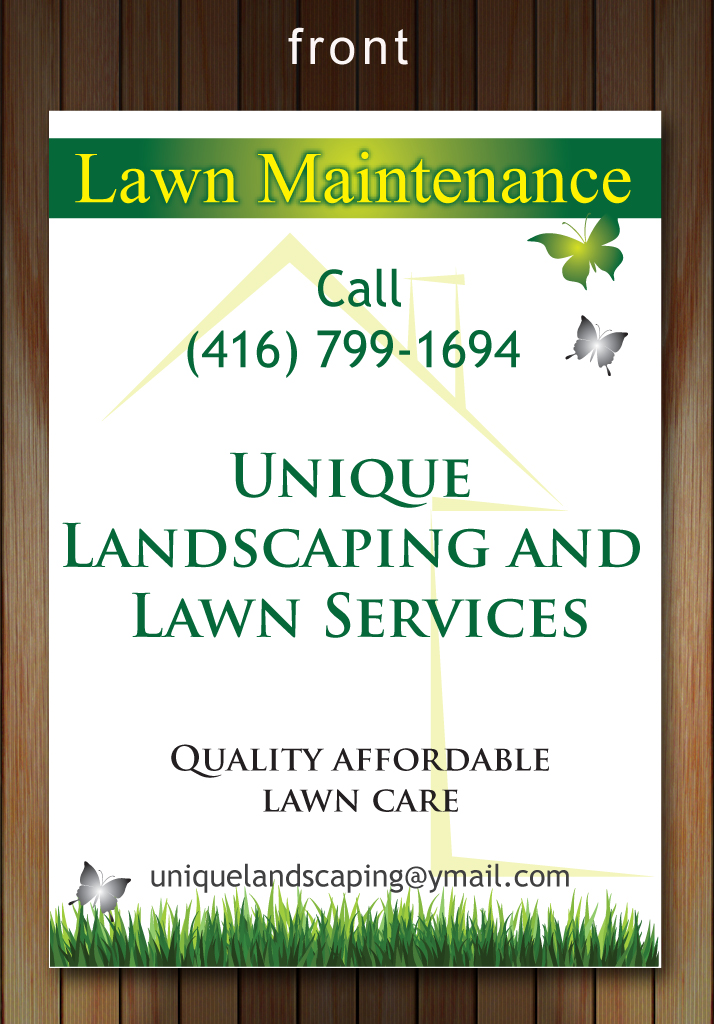Diseño de Flyer por Sbss para Unique Landscaping and Lawn Services | Diseño #1598517