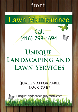 Flyer Design by Sbss for Unique Landscaping and Lawn Services | Design: #1598517