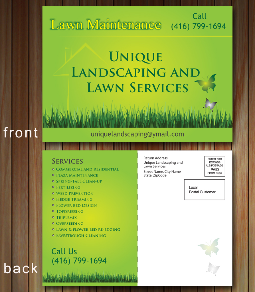 Diseño de Flyer por Sbss para Unique Landscaping and Lawn Services | Diseño #1598666