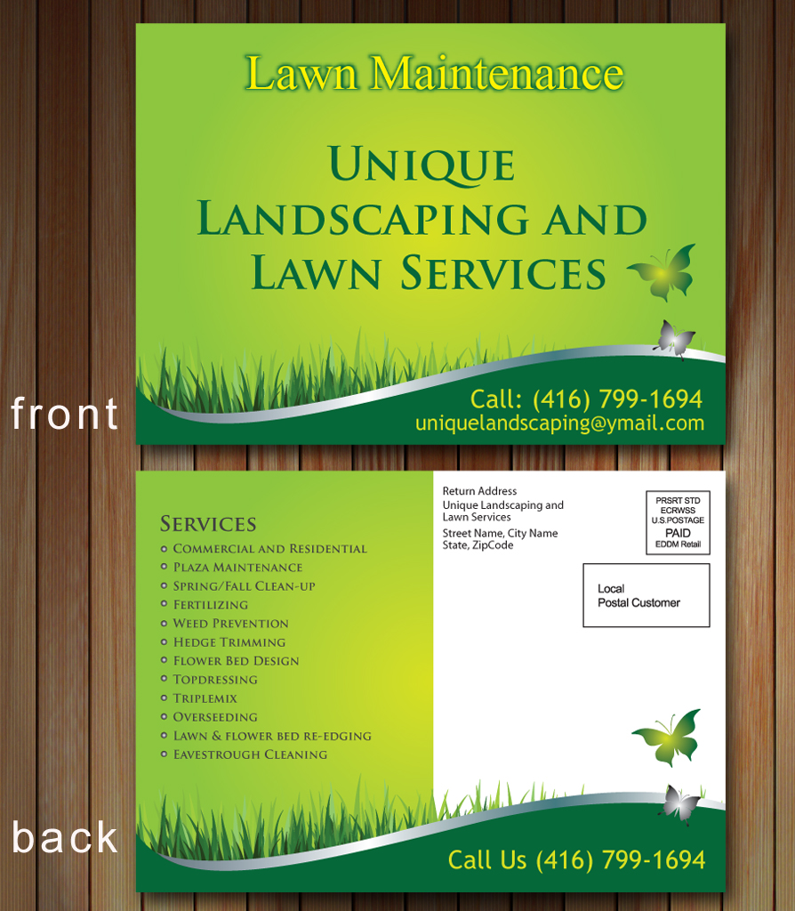 Diseño de Flyer por Sbss para Unique Landscaping and Lawn Services | Diseño #1598673