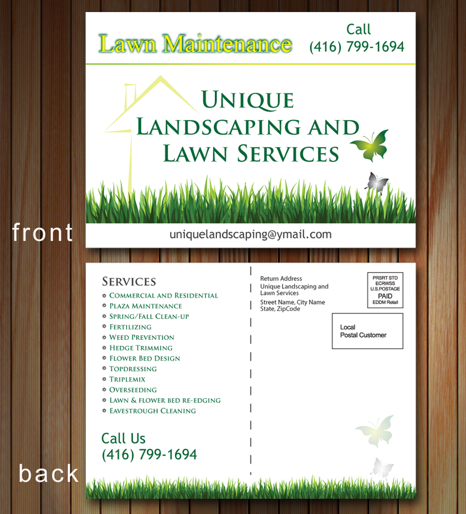 Diseño de Flyer por Sbss para Unique Landscaping and Lawn Services | Diseño #1598677