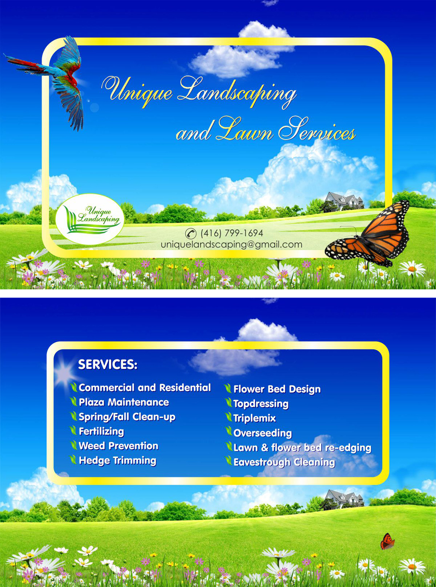 Diseño de Flyer por IneseRo para Unique Landscaping and Lawn Services | Diseño #1598185