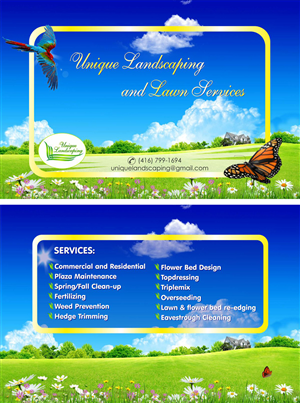 Flyer Design by IneseRo for Unique Landscaping and Lawn Services | Design: #1598185
