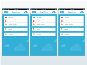 Icon and Artwork for Cloud Storage iPhone Application | App-Design von tapstudio