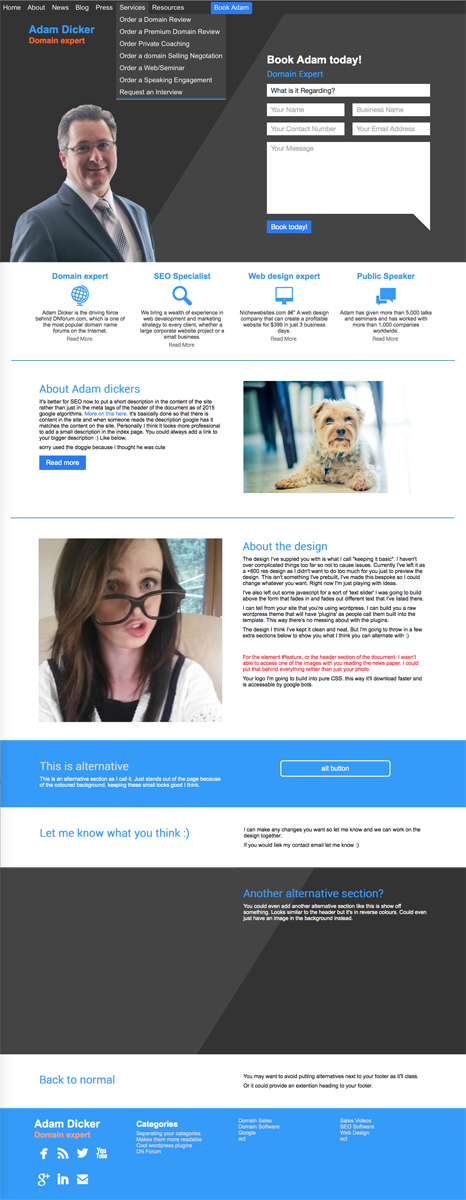 Web Design by Ashleigh Simonelli for Webcorp - DNF | Design #5911100
