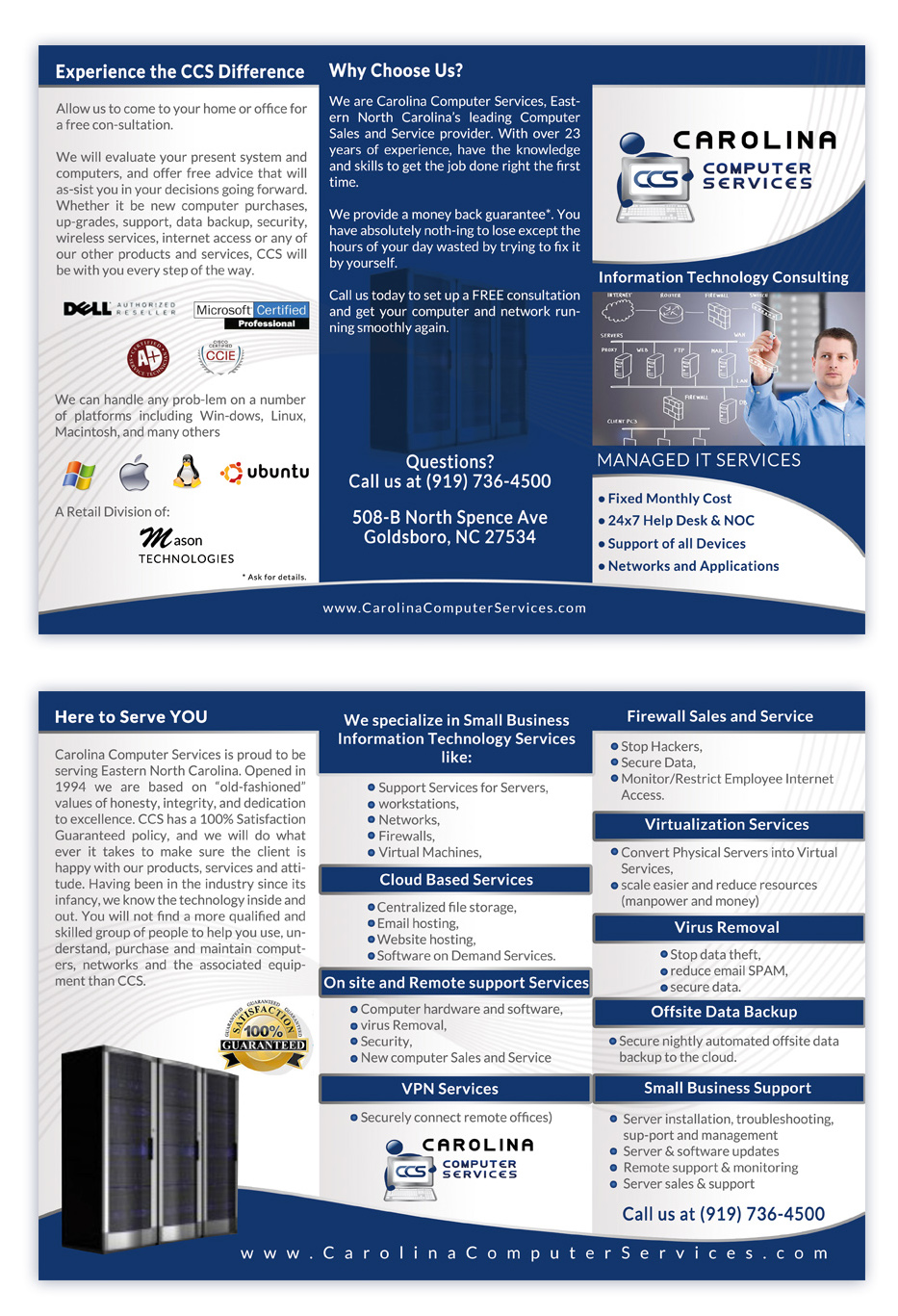 Flyer Design by ESolz Technologies for Carolina Computer Services | Design: #1608001