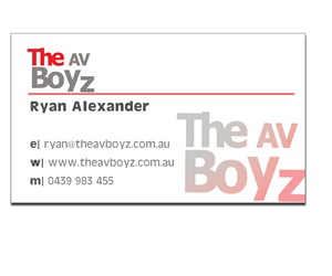Business Card Design by elviavillalta for The AV Boyz | Design: #1596512