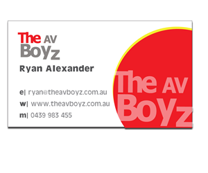 Business Card Design by elviavillalta for The AV Boyz | Design: #1596513