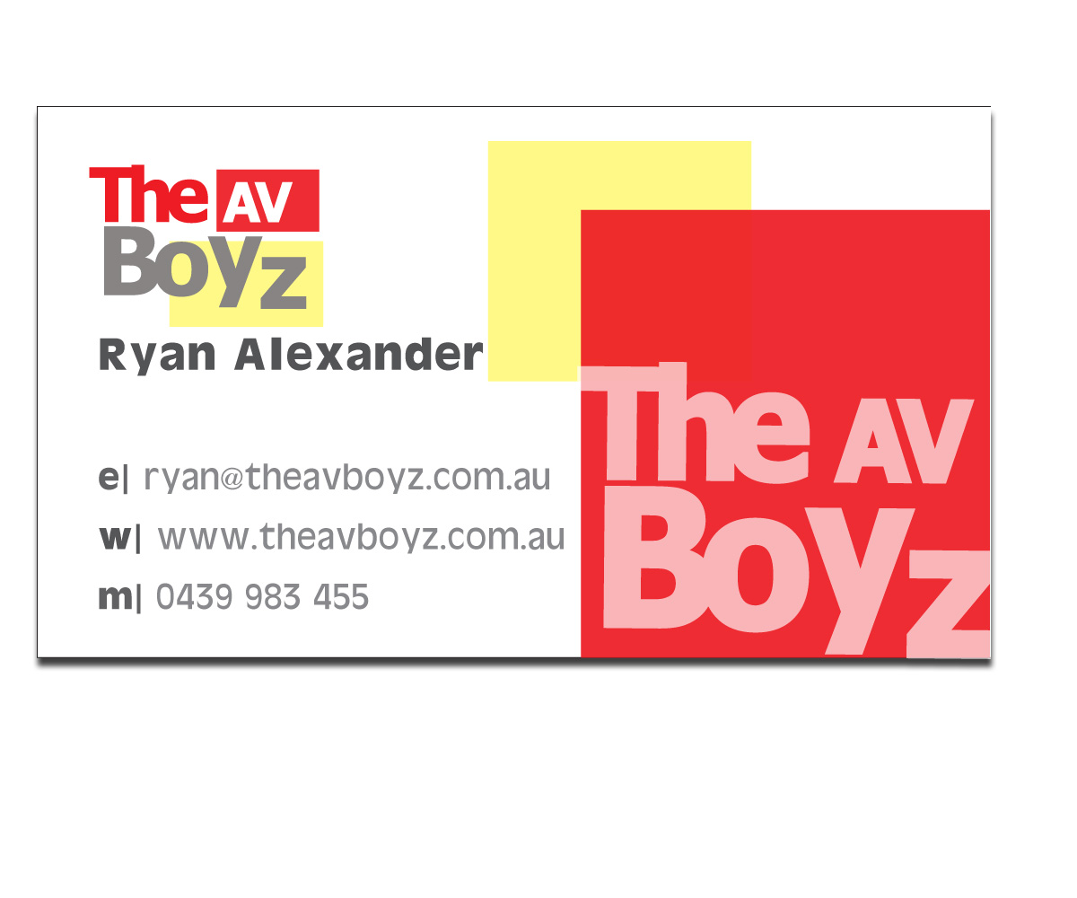 Business Card Design by elviavillalta for The AV Boyz | Design #1596516