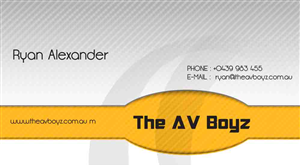 Business Card Design by mostafa for The AV Boyz | Design: #1593543