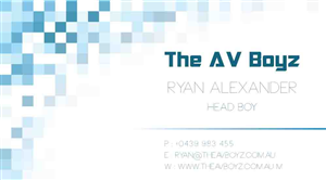 Visitenkarten-Design von mostafa für The AV Boyz | Design #1607380