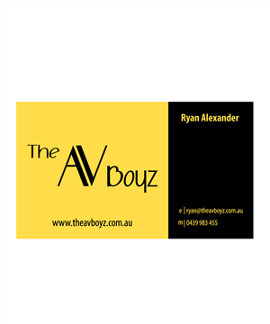 Business Card Design by Graphidyliik for The AV Boyz | Design: #1606958
