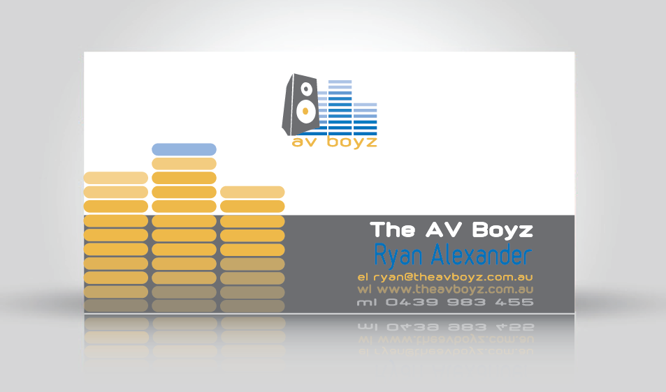 Business Card Design by I P Designs for The AV Boyz | Design #1597011