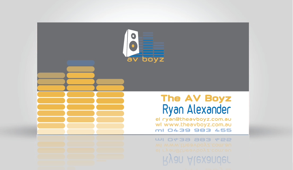 Business Card Design by I P Designs for The AV Boyz | Design #1597035