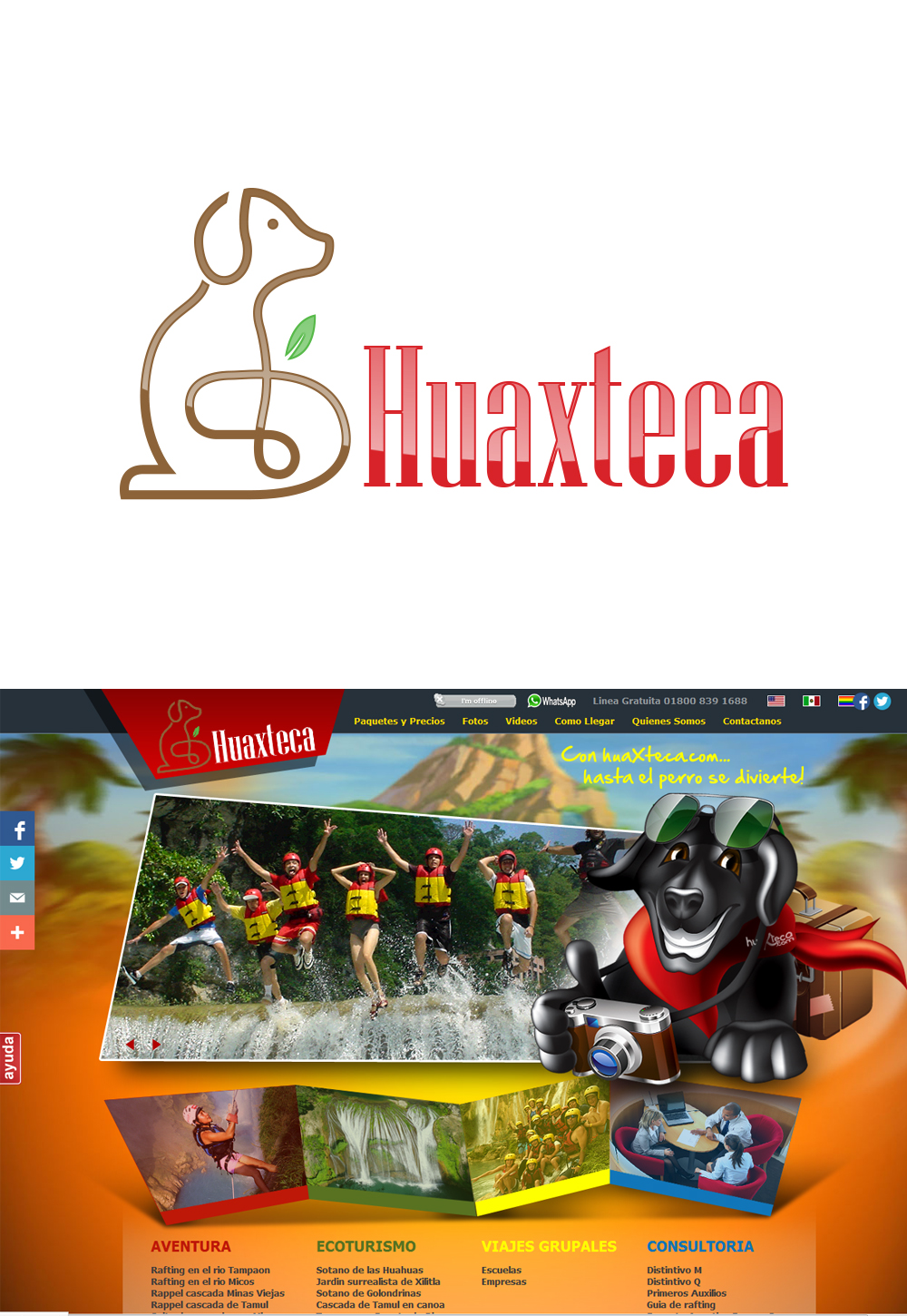 Logo Design by Adeel Hanif® for Expediciones Huaxteca.com | Design #6002142