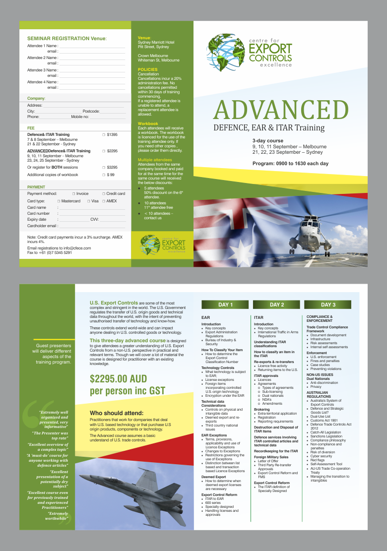 Flyer-Design von nng für Centre for Export Controls Excellence | Design #5925643