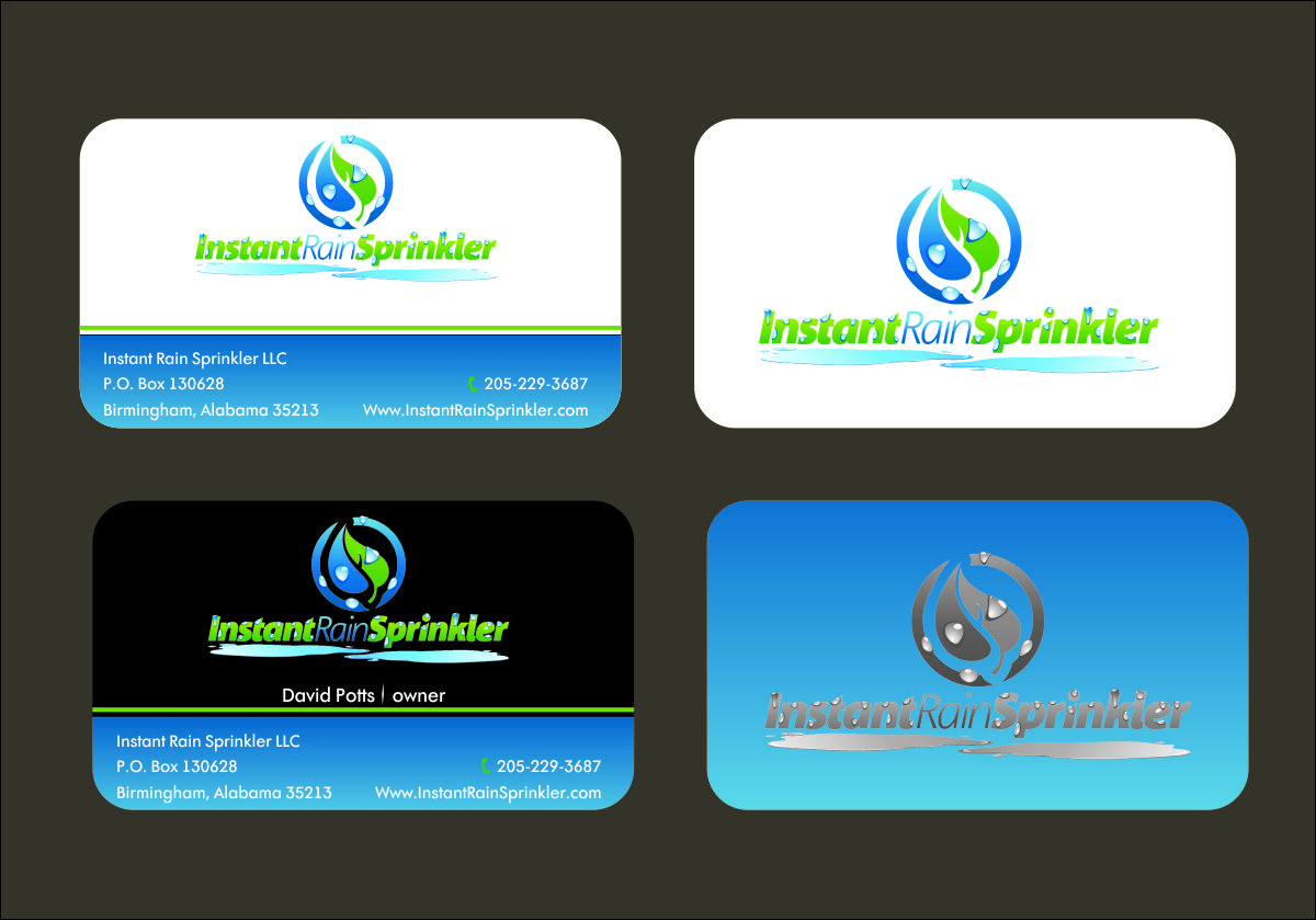 Business Card Design by Timely Art & Design for Instant Rain Sprinkler LLC | Design #1961760