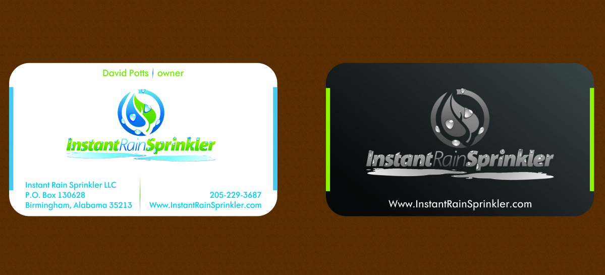Business Card Design by Timely Art & Design for Instant Rain Sprinkler LLC | Design #1961851