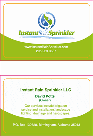 Business Card Design by Creative hub for Instant Rain Sprinkler LLC | Design #1979535