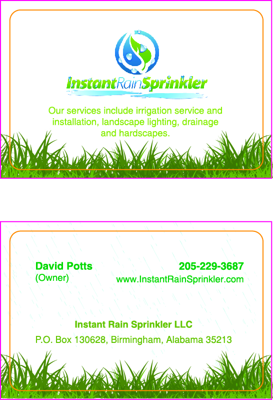 Business Card Design by Creative hub for Instant Rain Sprinkler LLC | Design #1979578