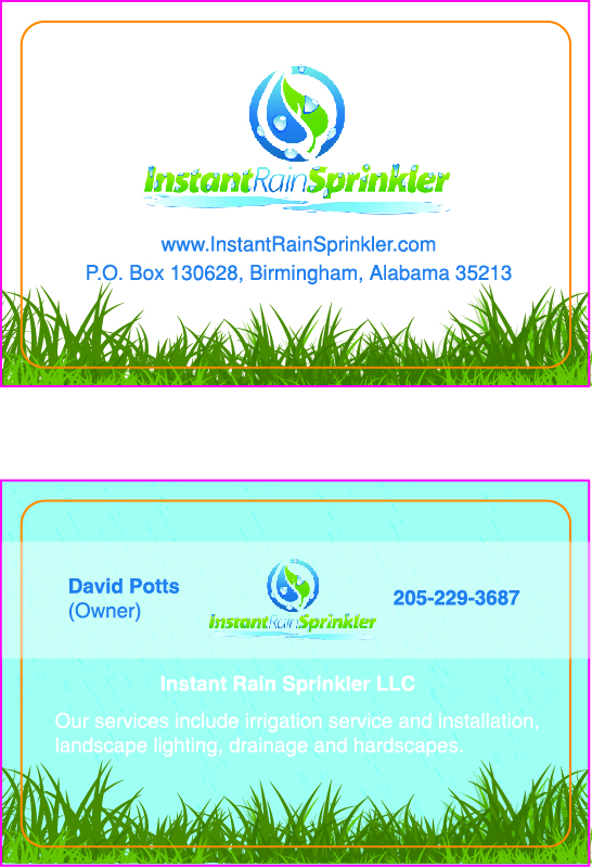 Business Card Design by Creative hub for Instant Rain Sprinkler LLC | Design #1979626