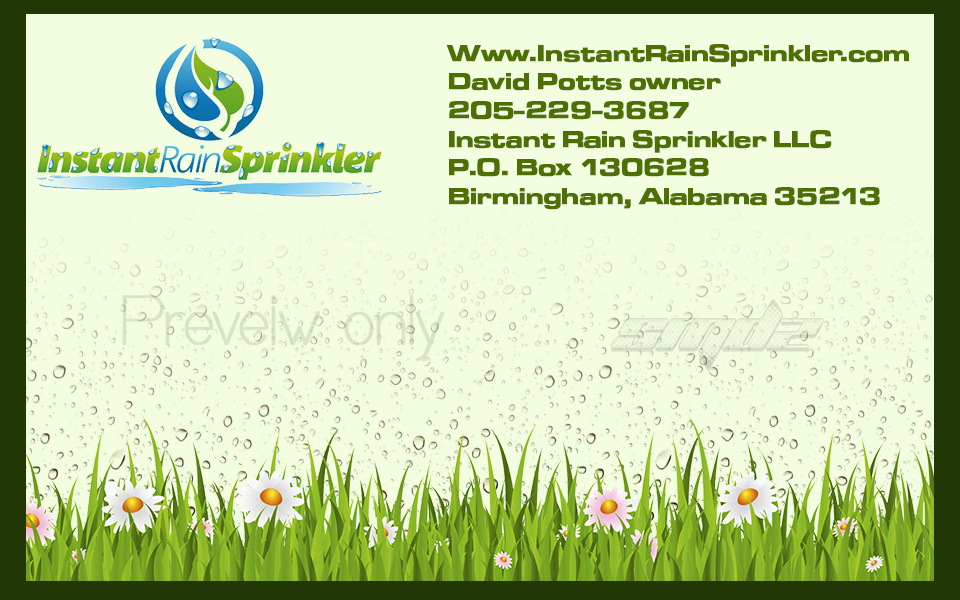 Business Card Design by Sandman Design for Instant Rain Sprinkler LLC | Design #1977520