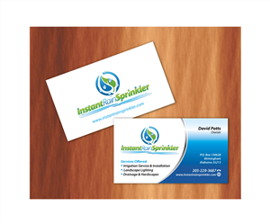 Business Card Design by raydesign for Instant Rain Sprinkler LLC | Design: #1959245