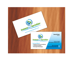 Business Card Design by raydesign for Instant Rain Sprinkler LLC | Design: #1959300
