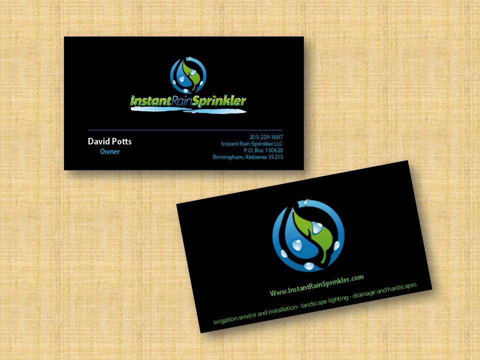 Business Card Design by sgarchdesign for Instant Rain Sprinkler LLC | Design #1985294