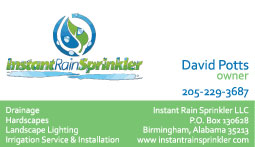 Business Card Design by Lisette Designs for Instant Rain Sprinkler LLC | Design #1980699