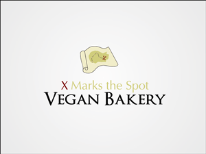 X Marks the Spot Vegan Bakery | Logo Design by Mihaela