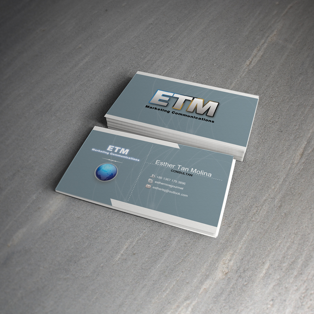 Diseño de Tarjeta de Presentación por ShinYavi para ETM MarCom | Diseño #5921089