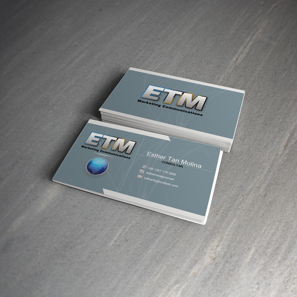 Diseño de Tarjeta de Presentación por ShinYavi para ETM MarCom | Diseño #5921107