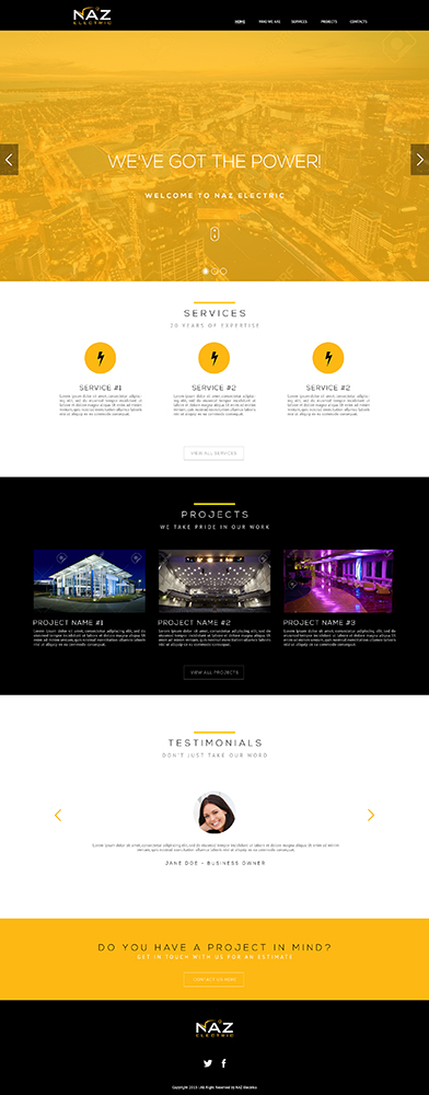 Web Design by Scalifornian for NAZ ELECTRIC | Design #5929437