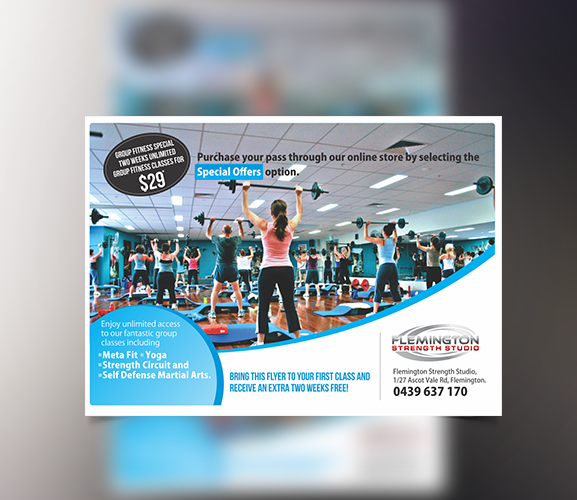 Diseño de Flyer por Jagdish Boga para Flemington Strength Studio | Diseño #5903987