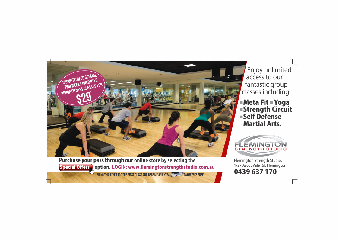 Flyer Design by Jagdish Boga for Flemington Strength Studio | Design #5908773