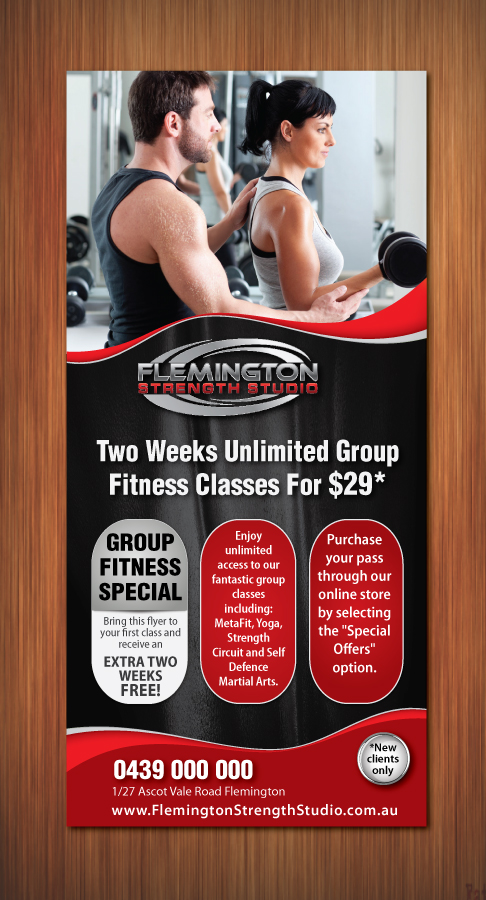 Flyer Design by meet007 for Flemington Strength Studio | Design #5915302
