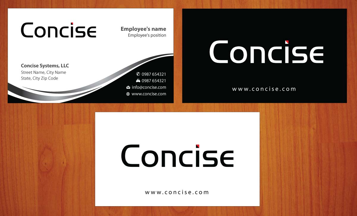Business Card Design by Sbss for Concise Systems, LLC | Design #1598552