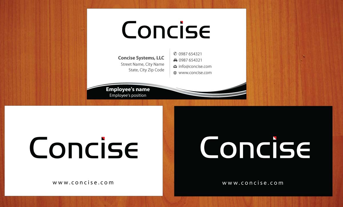 Business Card Design by Sbss for Concise Systems, LLC | Design #1598559