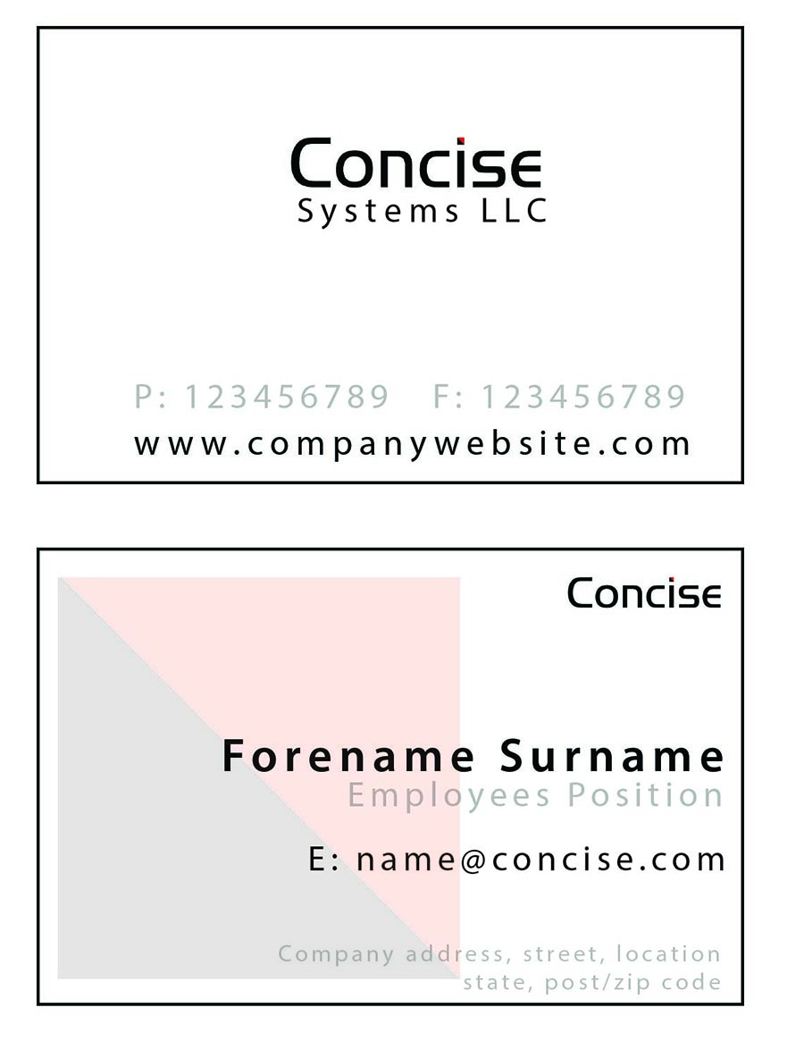 Business Card Design by Lou Sharp for Concise Systems, LLC | Design #1609954