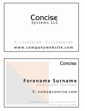 Business Card Design by Lou Sharp for Concise Systems, LLC | Design: #1609954