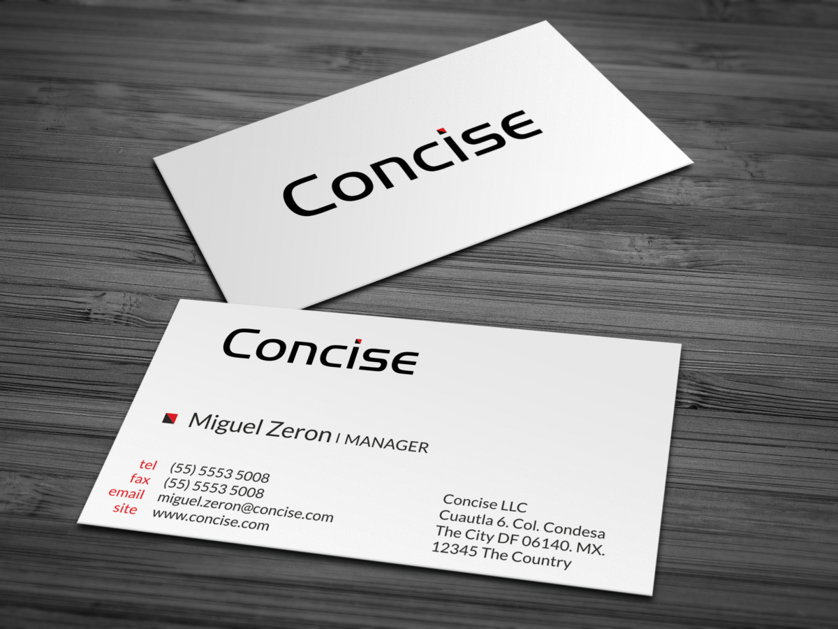 Business Card Design by HYPdesign for Concise Systems, LLC | Design #1599149