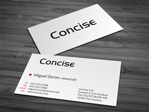 Business Card Design by HYPdesign for Concise Systems, LLC | Design: #1599149