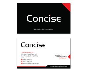 Visitenkarten-Design von MDesign für Concise Systems, LLC | Design #1605260