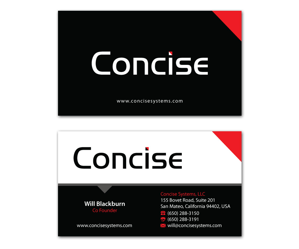 Business Card Design by MDesign for Concise Systems, LLC | Design #1605264