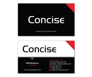Business Card Design by MDesign for Concise Systems, LLC | Design: #1605264