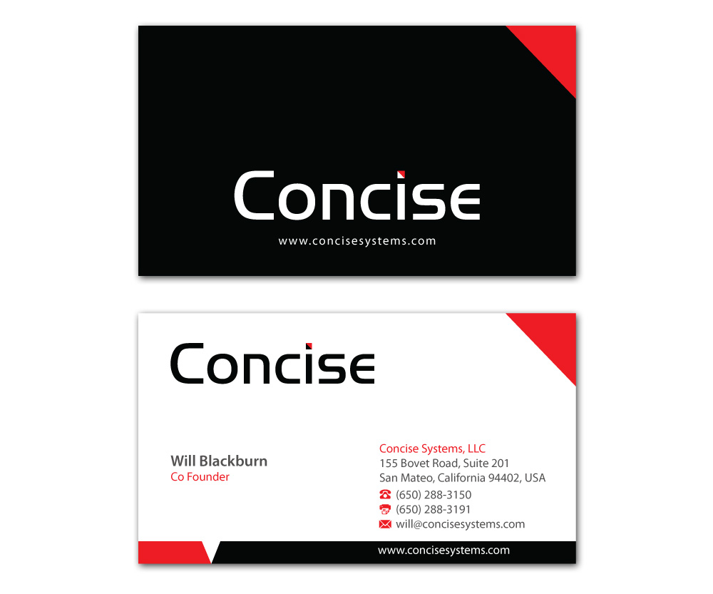 Business Card Design by MDesign for Concise Systems, LLC | Design #1605265